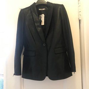 Never Worn: Alice and Olivia Vegan Leather Blazer